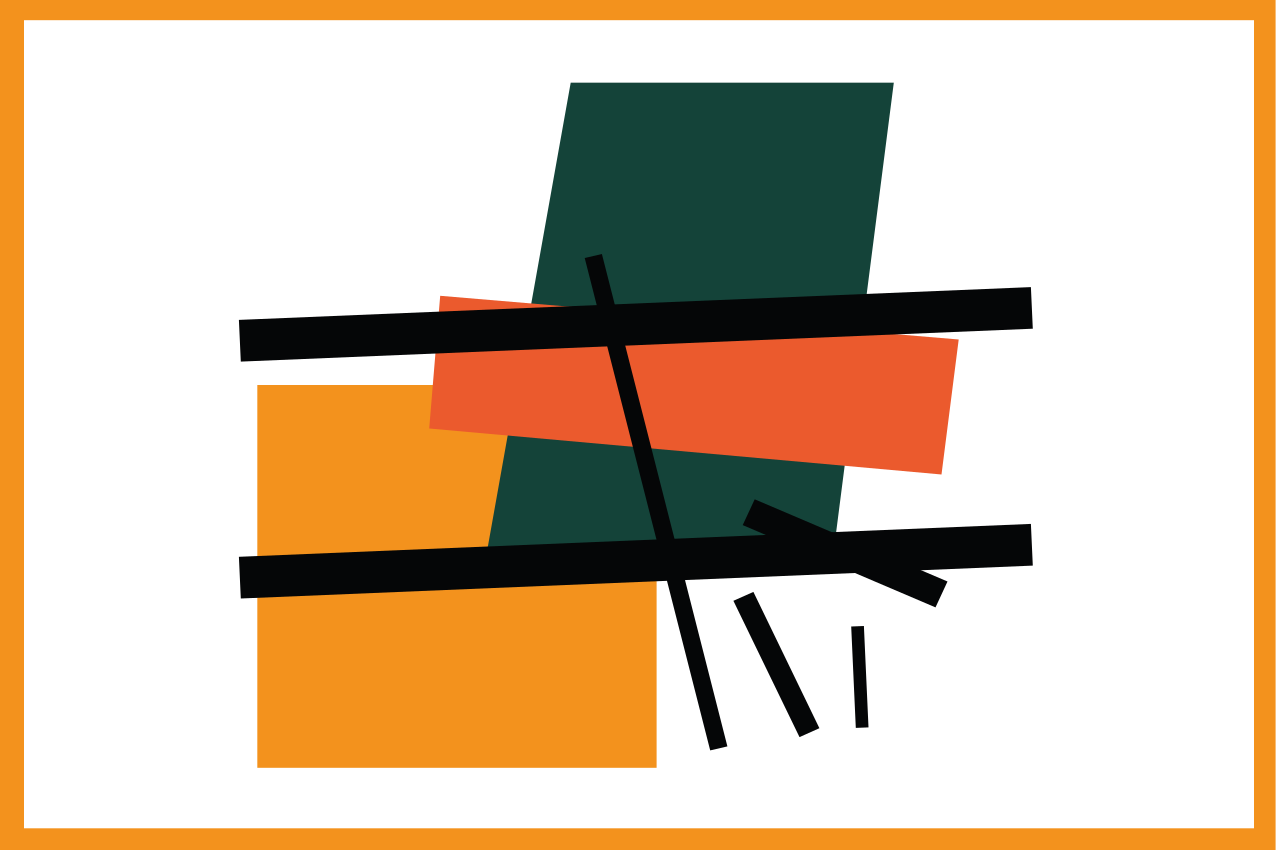 Modern placemat abstract geometric shapes - TenStickers