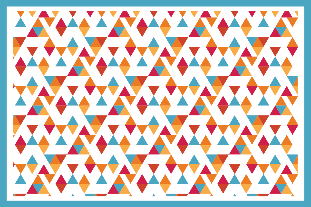 Original placemat vibrant geometric design - TenStickers