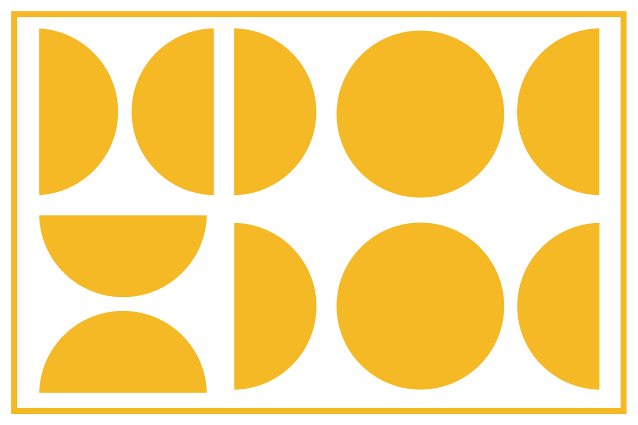 Modern placemat in geometric yellow design - TenStickers