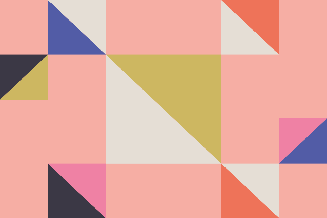 Modern placemat in geometric color blocks - TenStickers