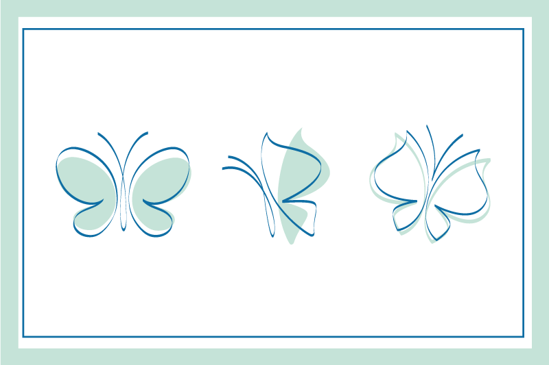 Original placemat with elegant butterfly designs - TenStickers