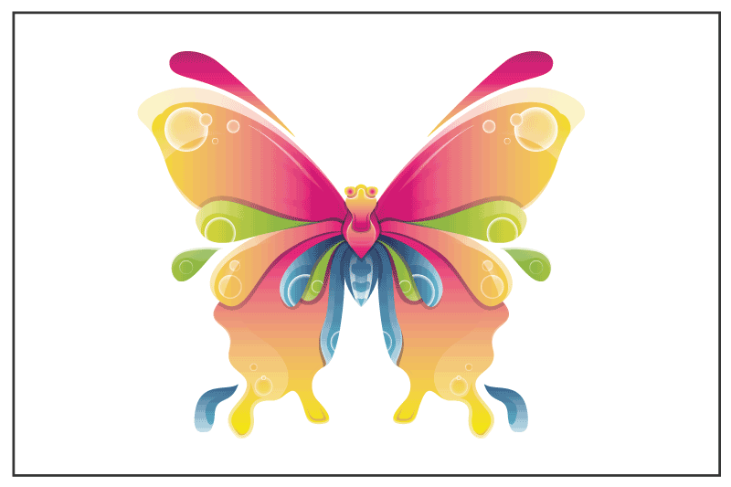 Original placemat colorful butterfly design - TenStickers