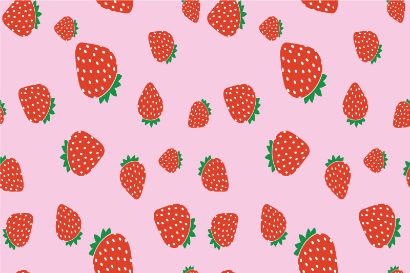 Children placemat strawberry design - TenStickers