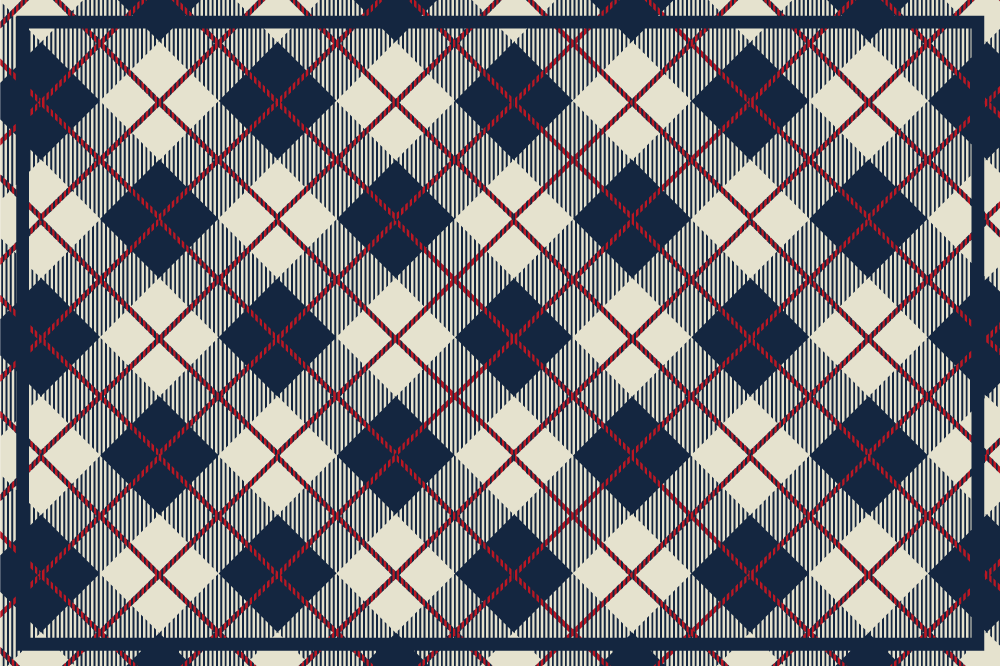 Plaid patterned surface placemat - TenStickers