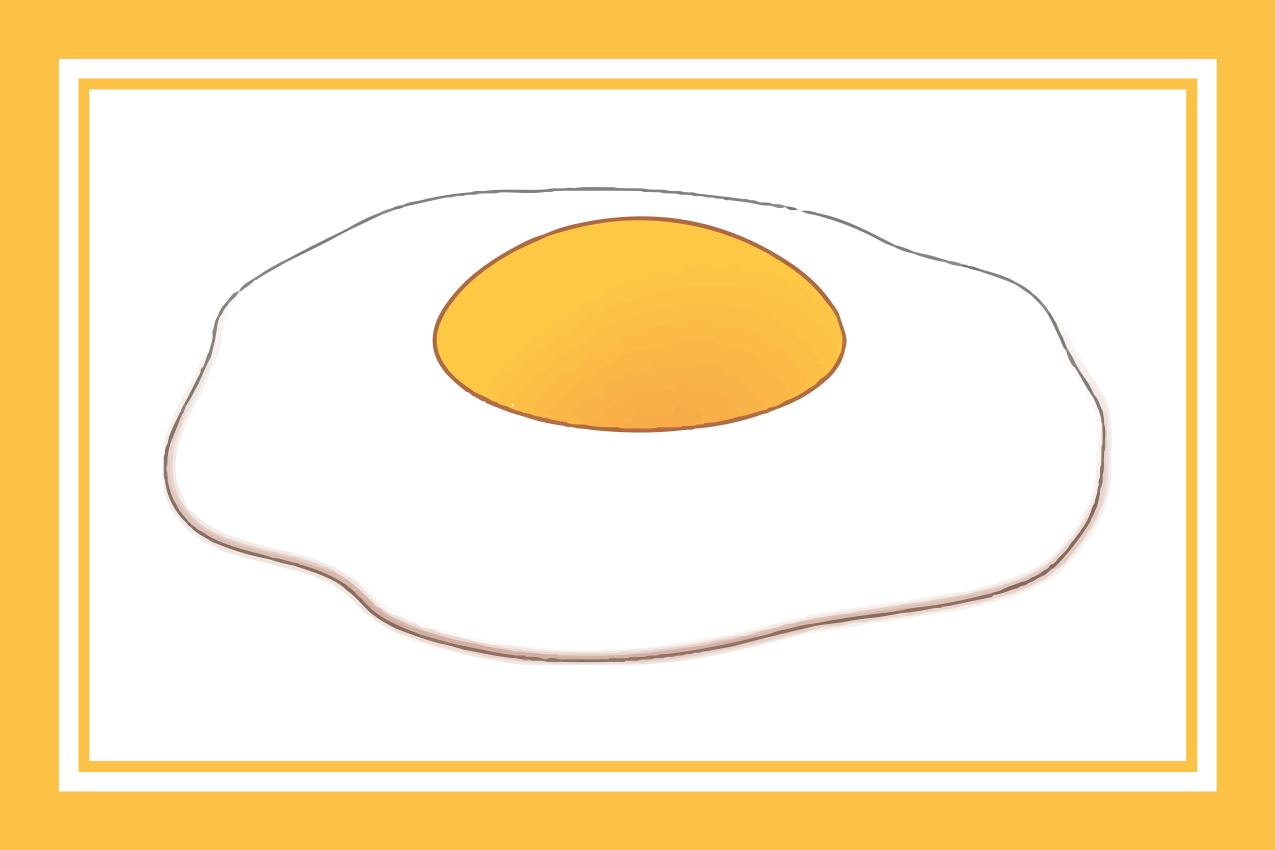 Original placemat fried egg shape - TenStickers