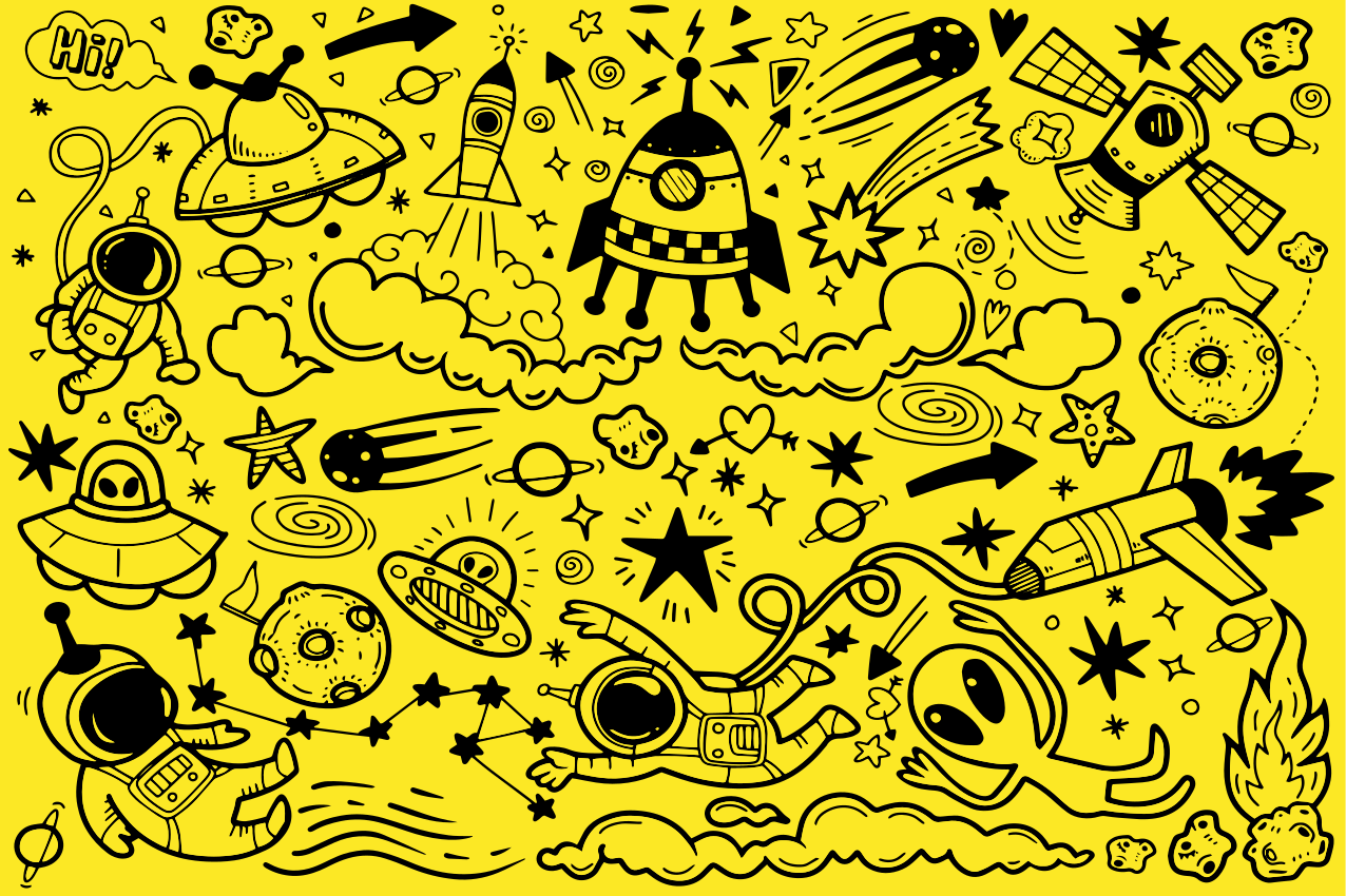 Children placemat space adventure designs - TenStickers