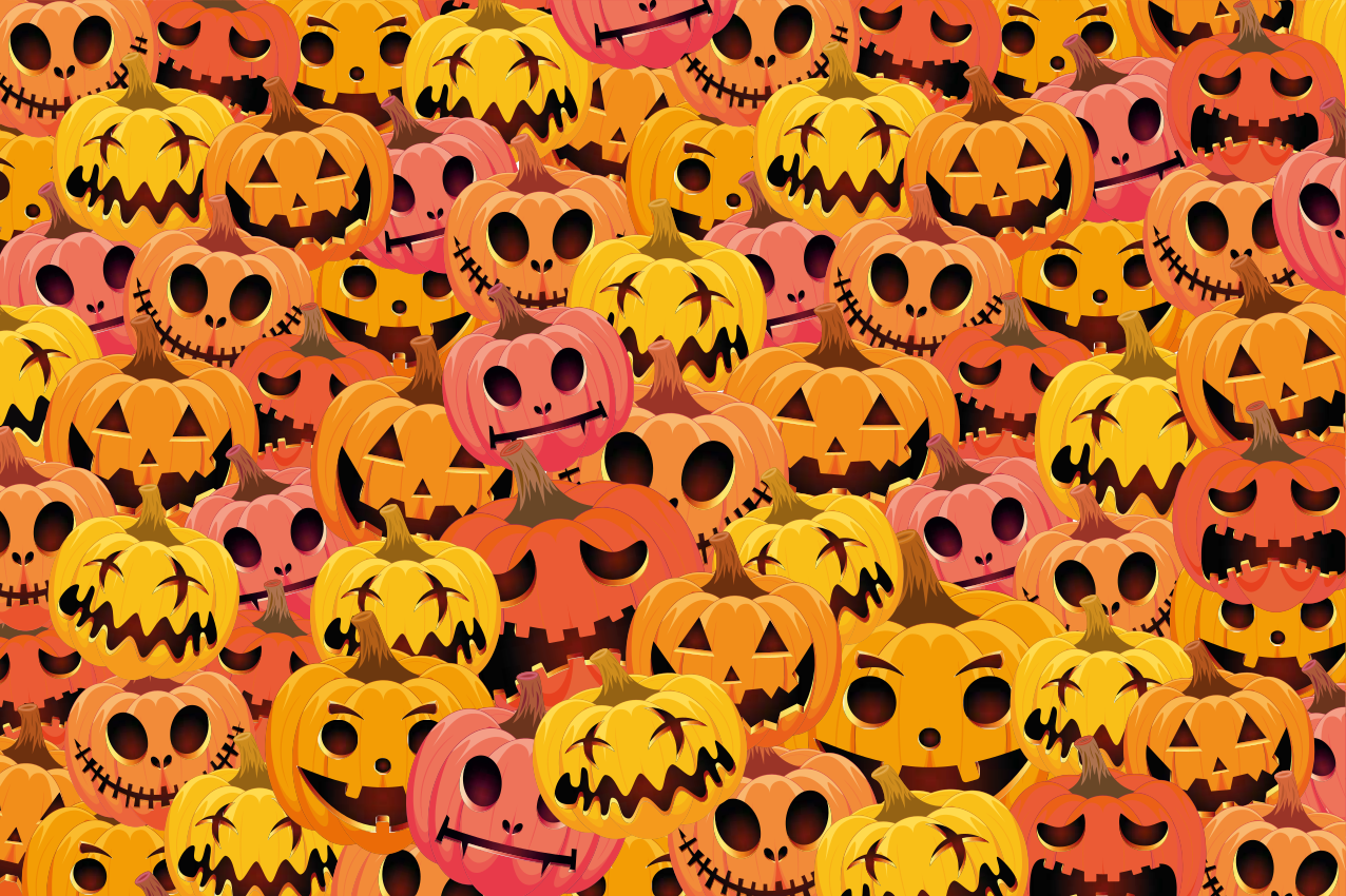 Pumpkin Art Collection Halloween placemat - TenStickers