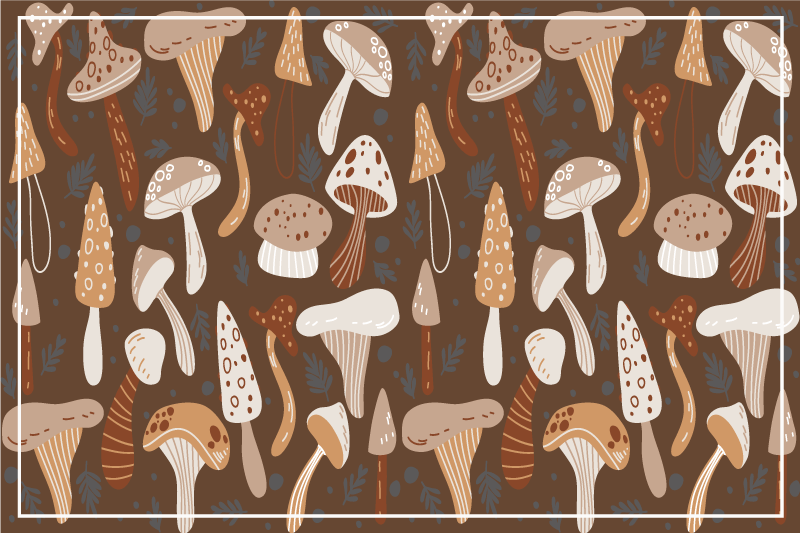 Original placemat with mushroom patterned design - TenStickers