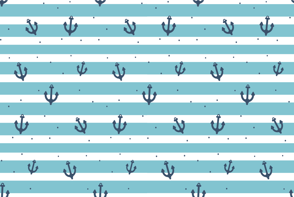 Original placemat anchor pattern stripes - TenStickers