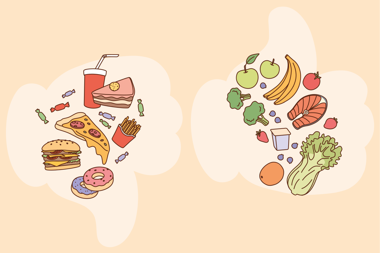 Children placemat with food-themed designs - TenStickers