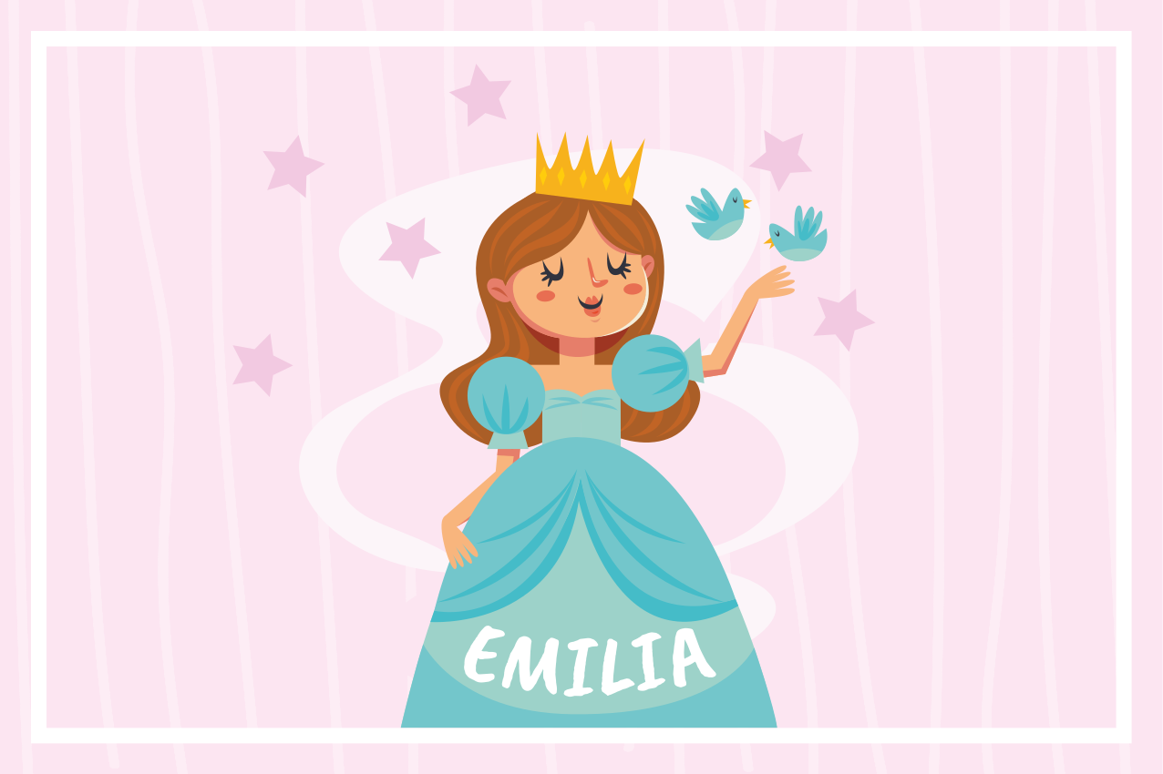 Children placemat with princess character design - TenStickers