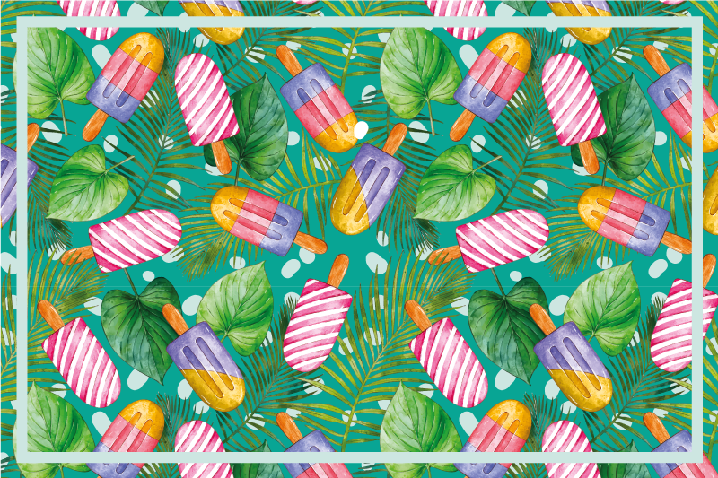 Original placemat colorful ice pops - TenStickers