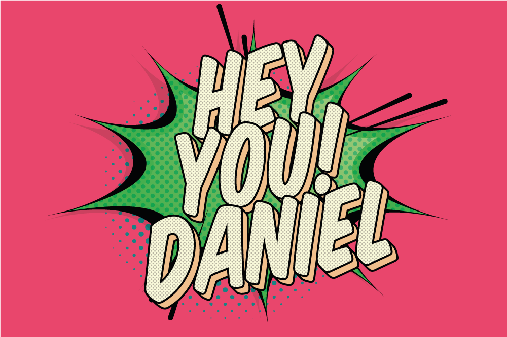 Customisable placemat hey you! personalised - TenStickers