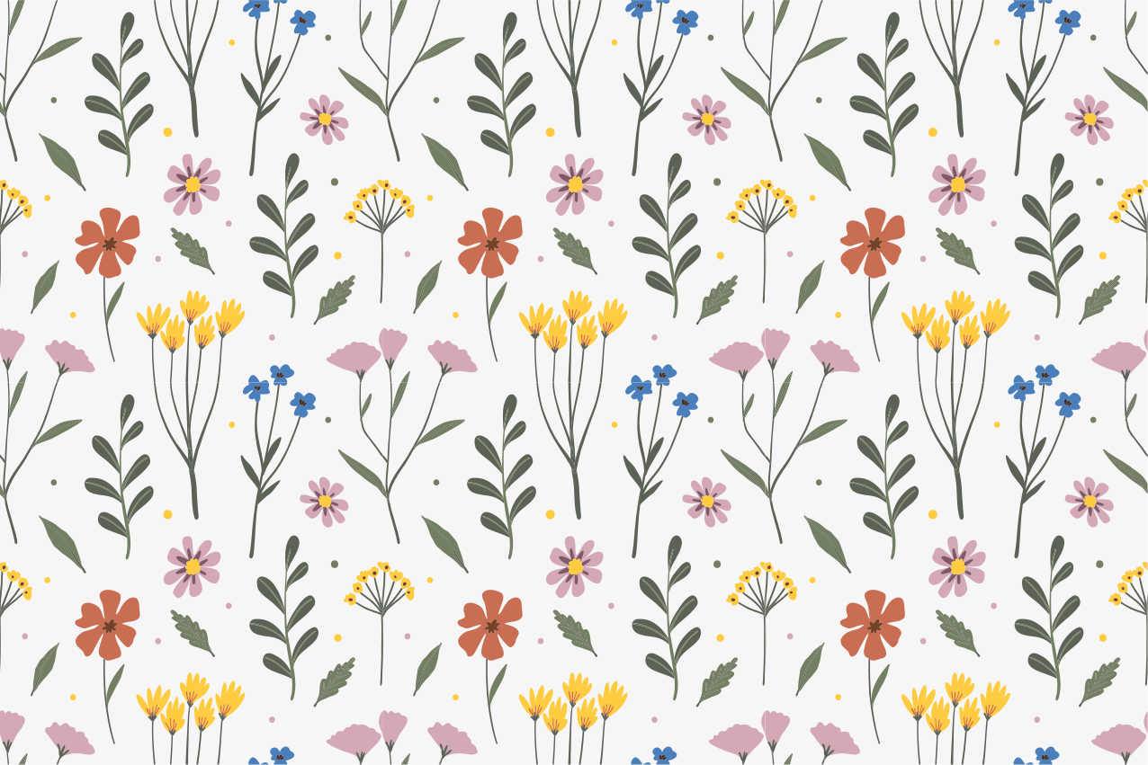 Original placemat with floral pattern design - TenStickers