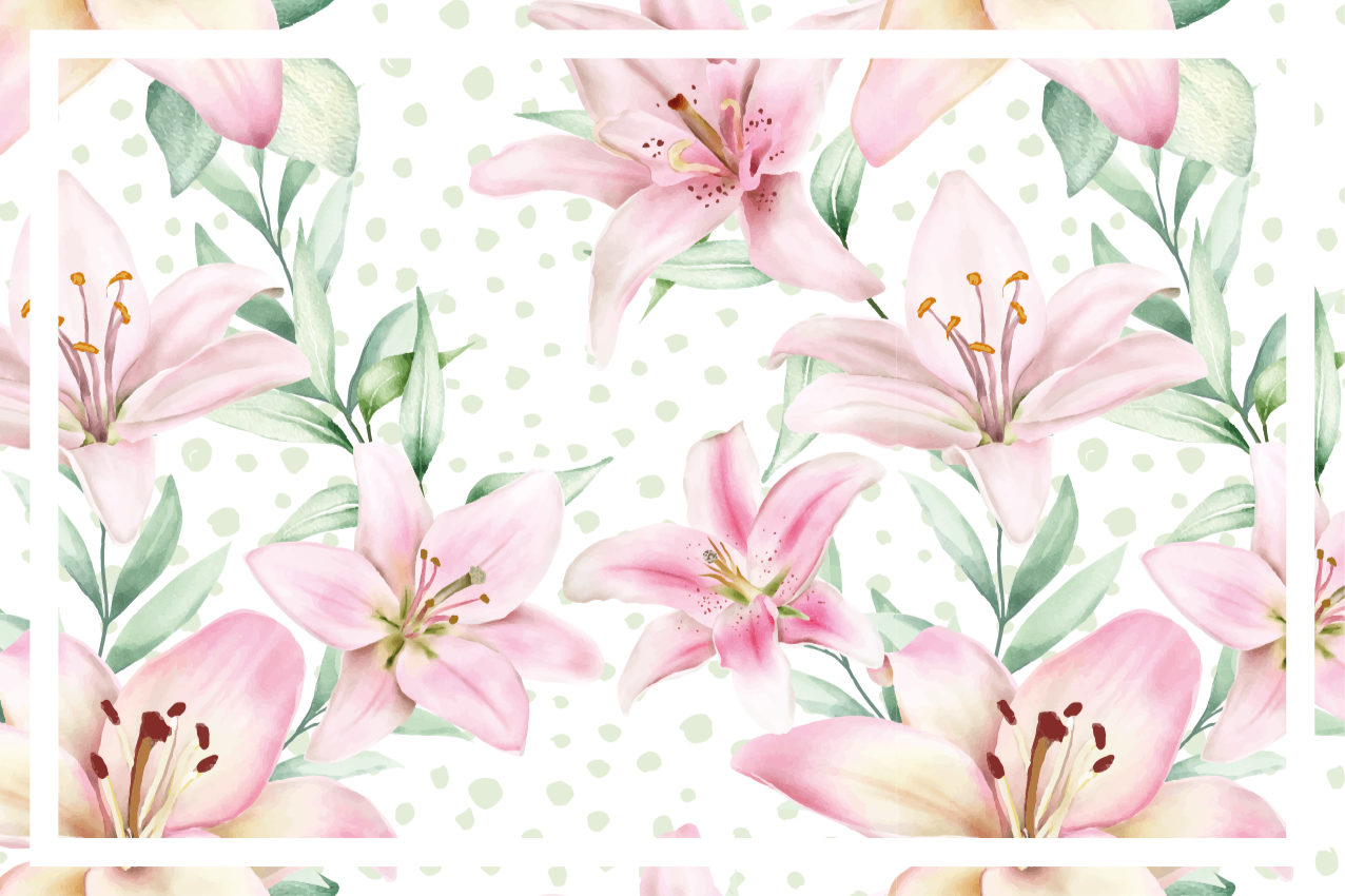 Original placemat floral lily arrangement - TenStickers