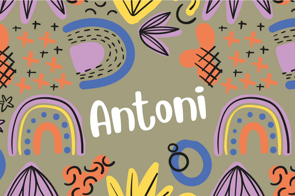 Customisable placemat colorful name design - TenStickers