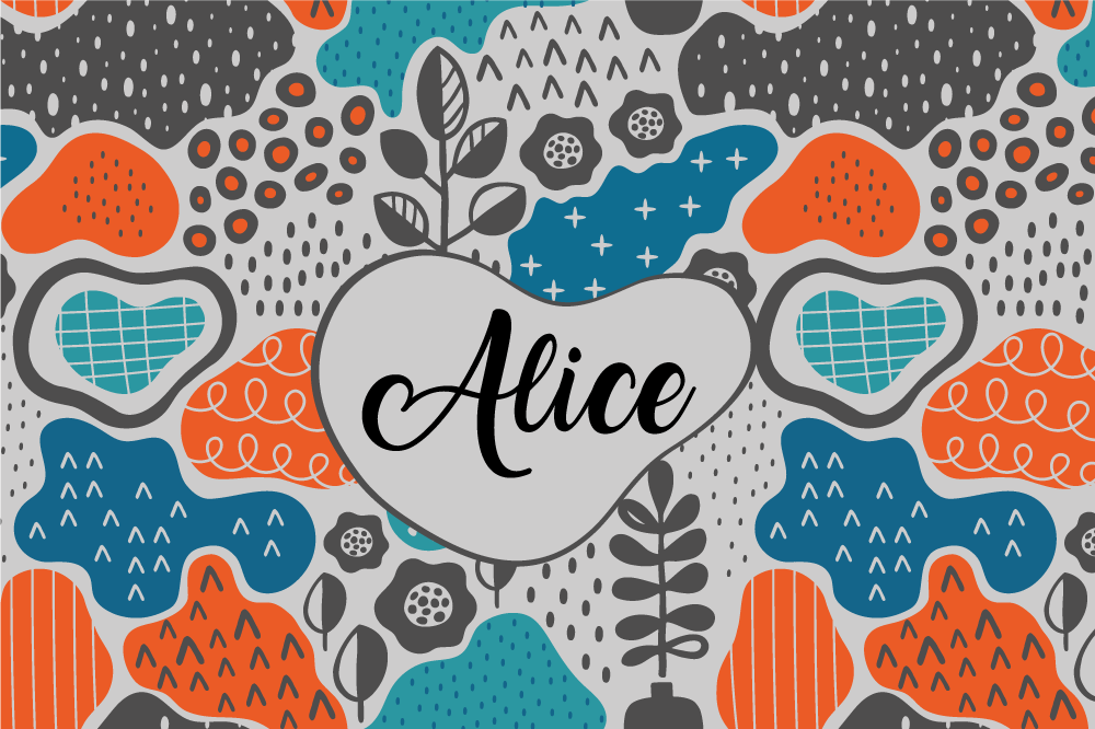 Customisable placemat whimsical name design - TenStickers