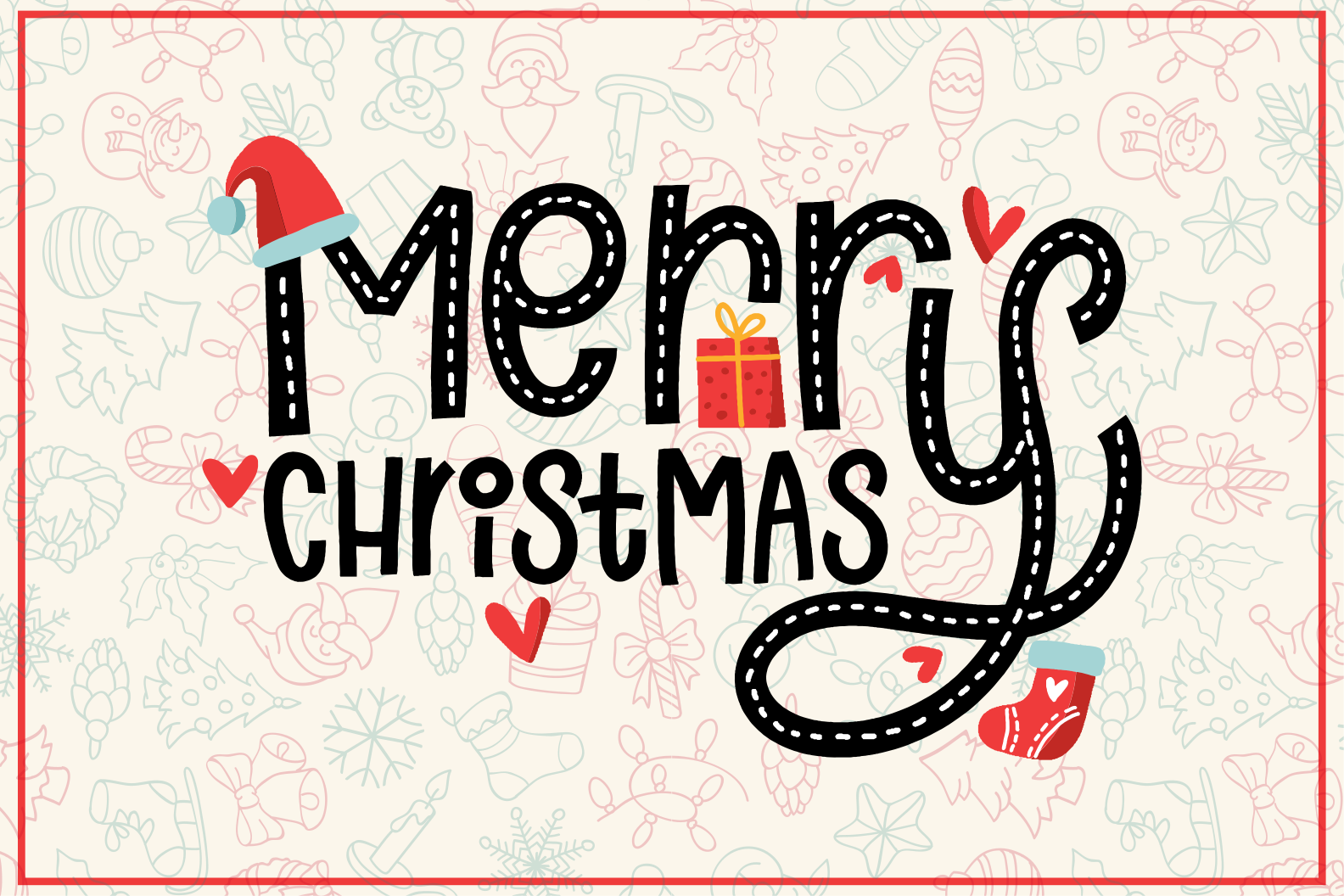 Christmas placemat merry christmas to you - TenStickers