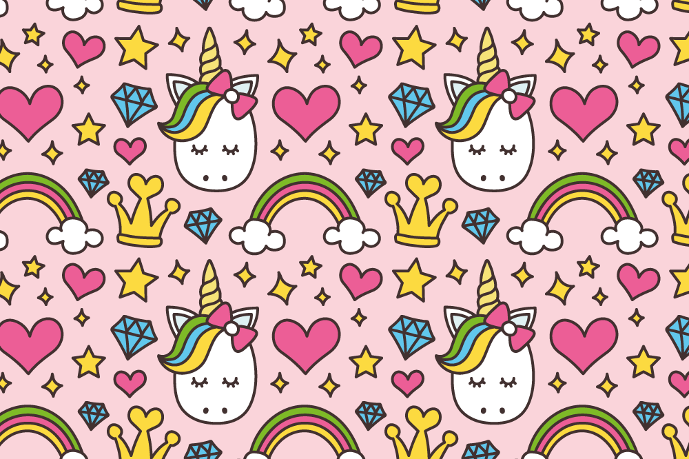 Children placemat cute unicorn design - TenStickers