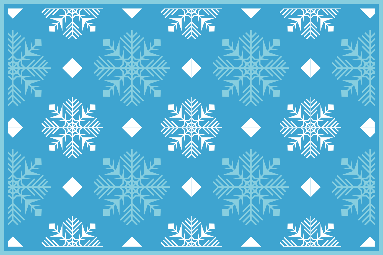 Christmas placemat with snowflake pattern design - TenStickers