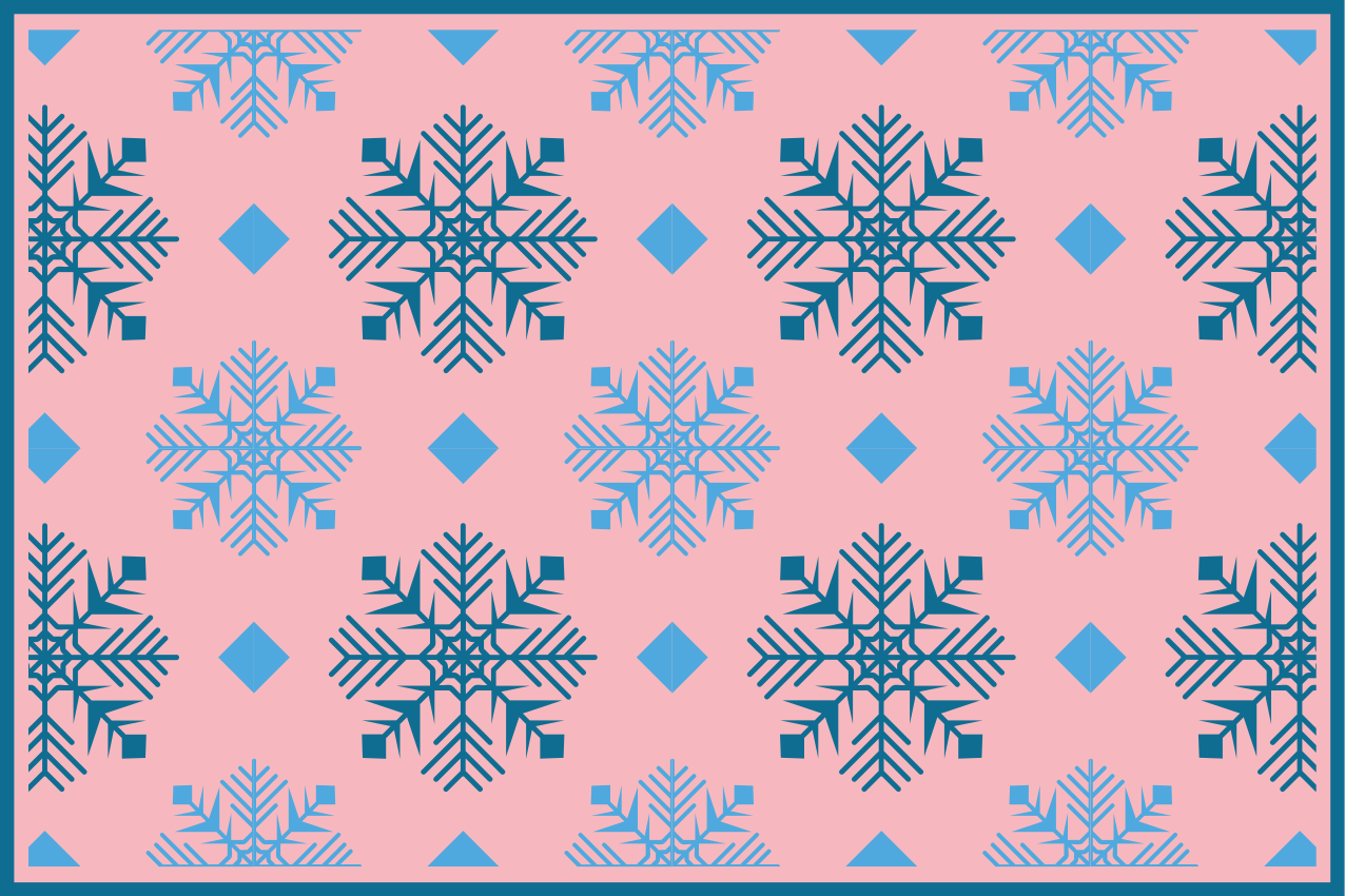 Christmas placemat snowflake pattern table setting - TenStickers