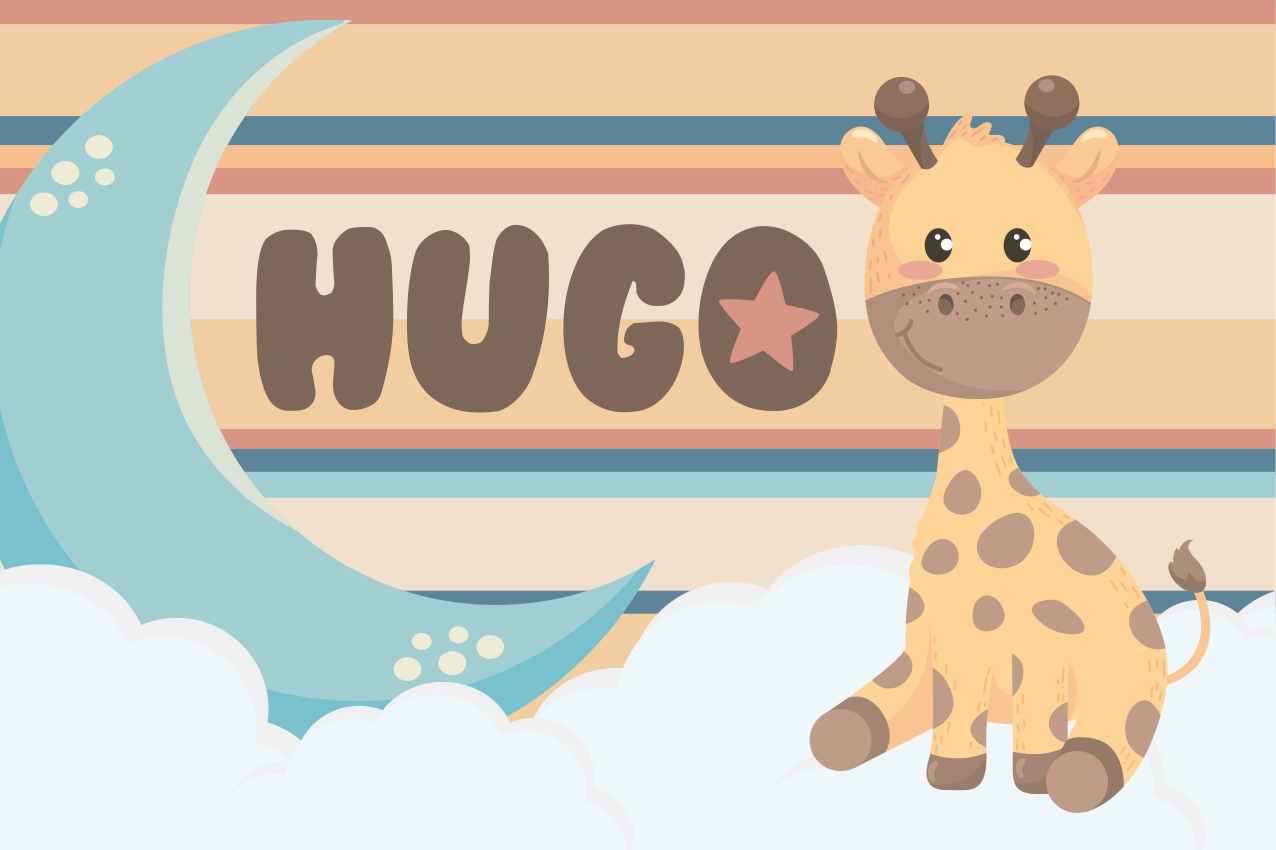 Children placemat with cute giraffe design - TenStickers