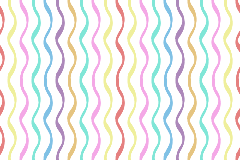 Wavy pattern print placemat - TenStickers