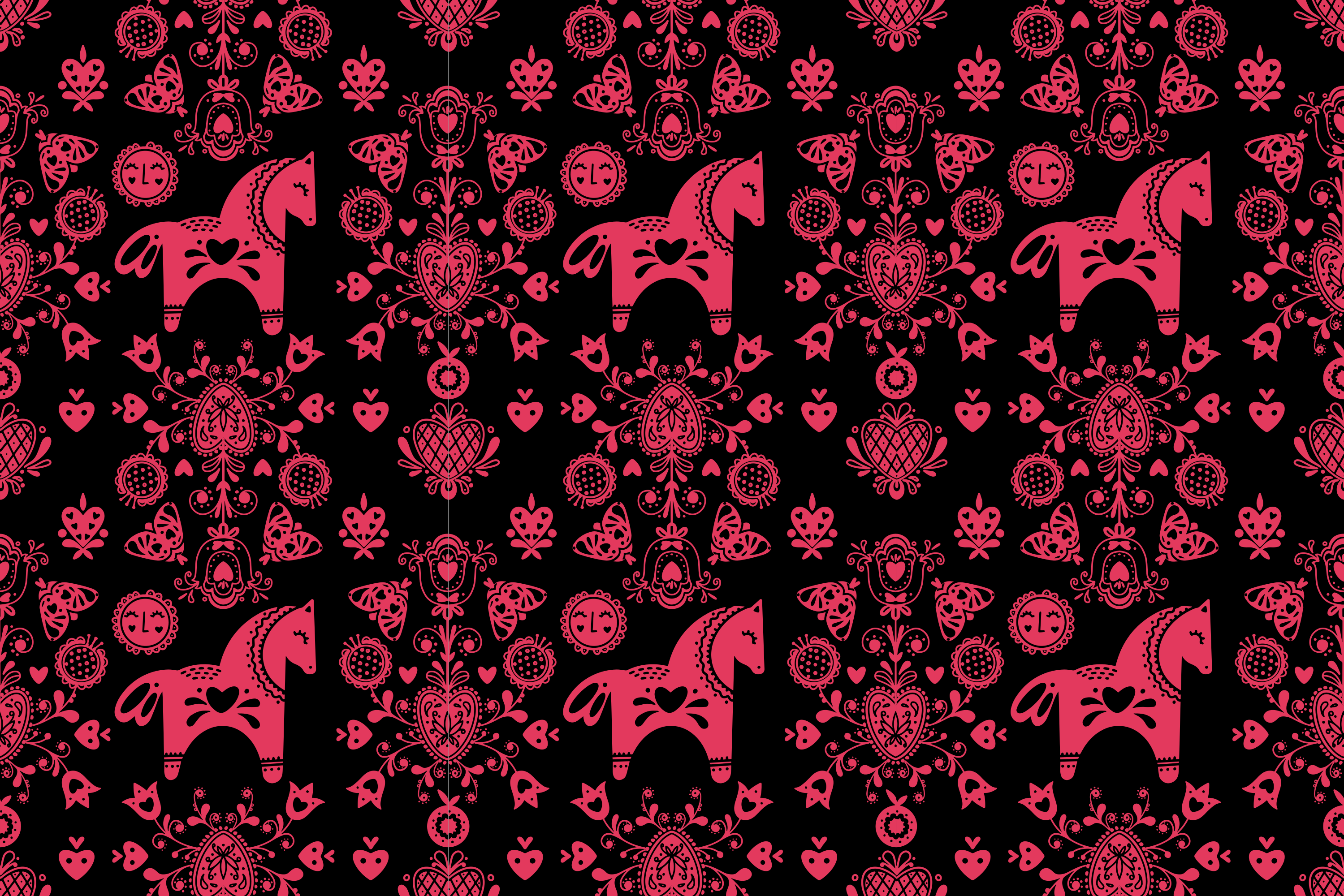 Original placemat playful horse design - TenStickers