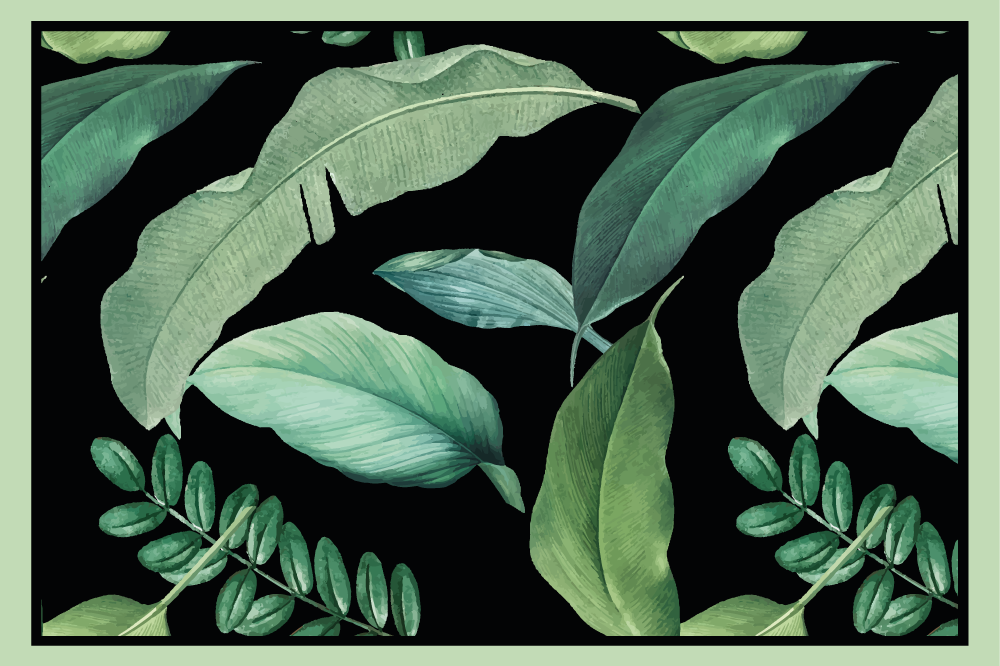 Leaf motif creation placemat - TenStickers