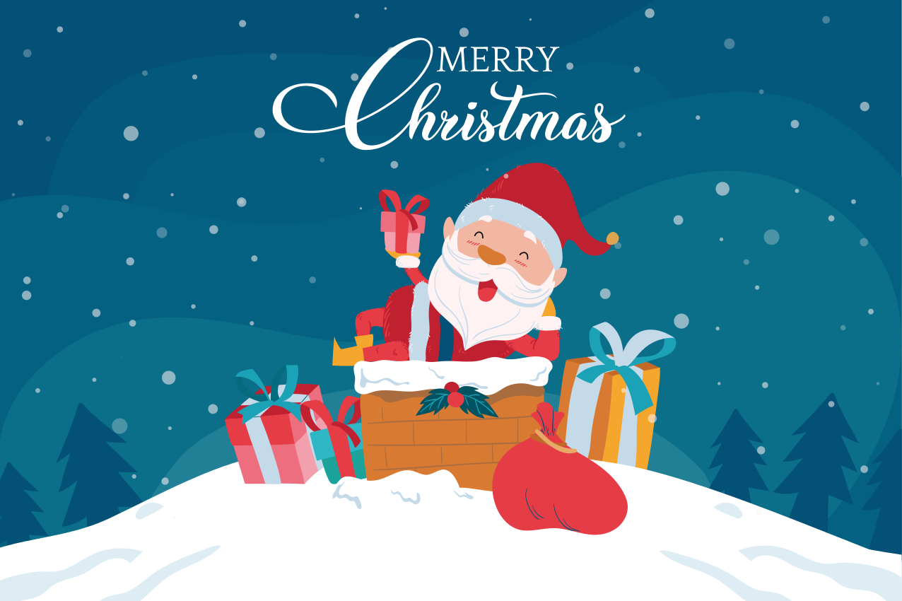 Christmas placemat for santa claus gifts - TenStickers