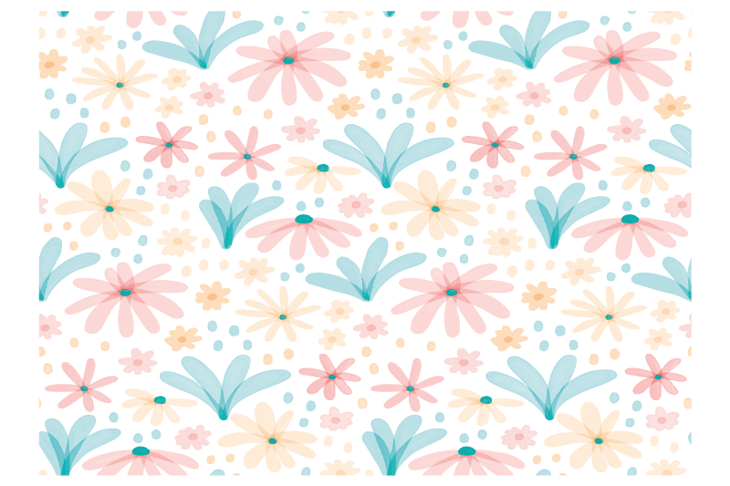 Original placemat in vibrant floral colors - TenStickers