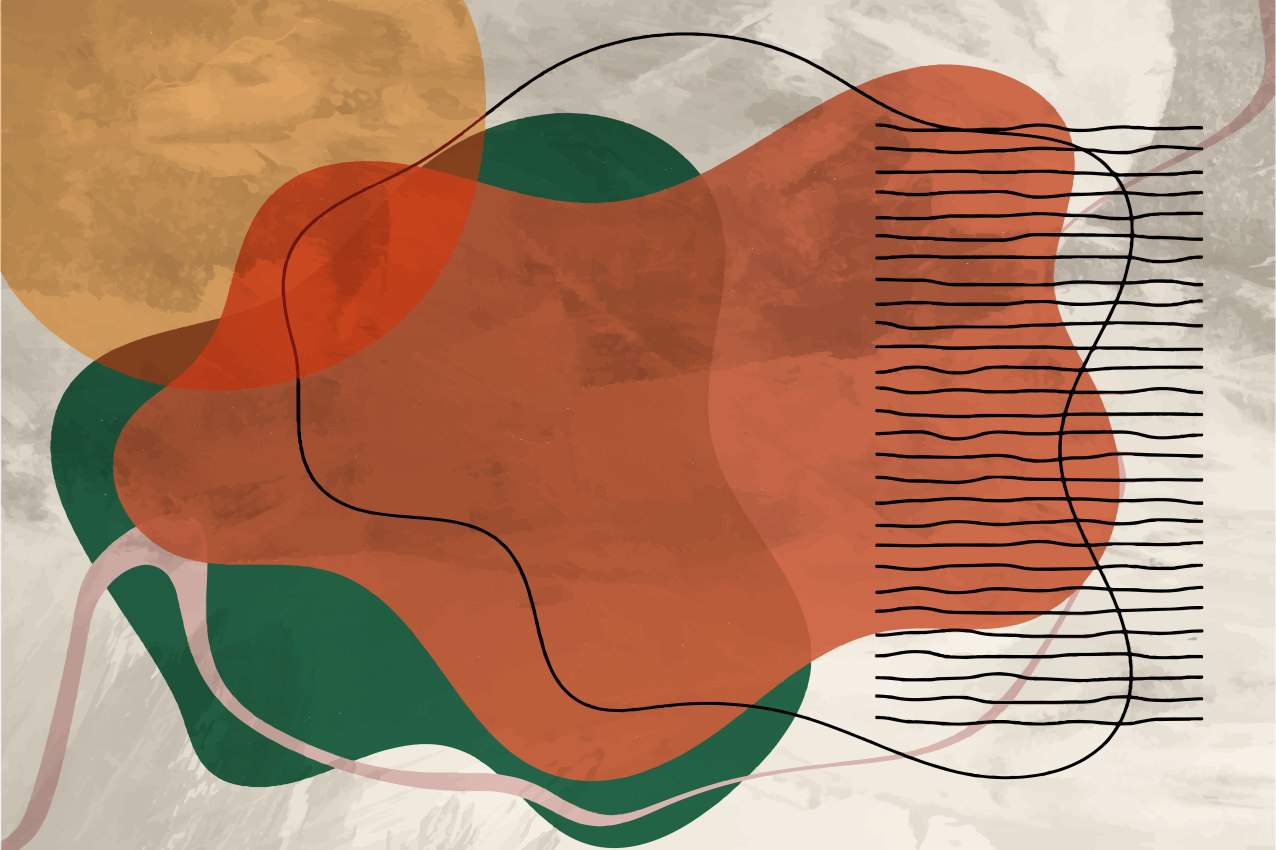 Modern placemat with colorful abstract designs - TenStickers