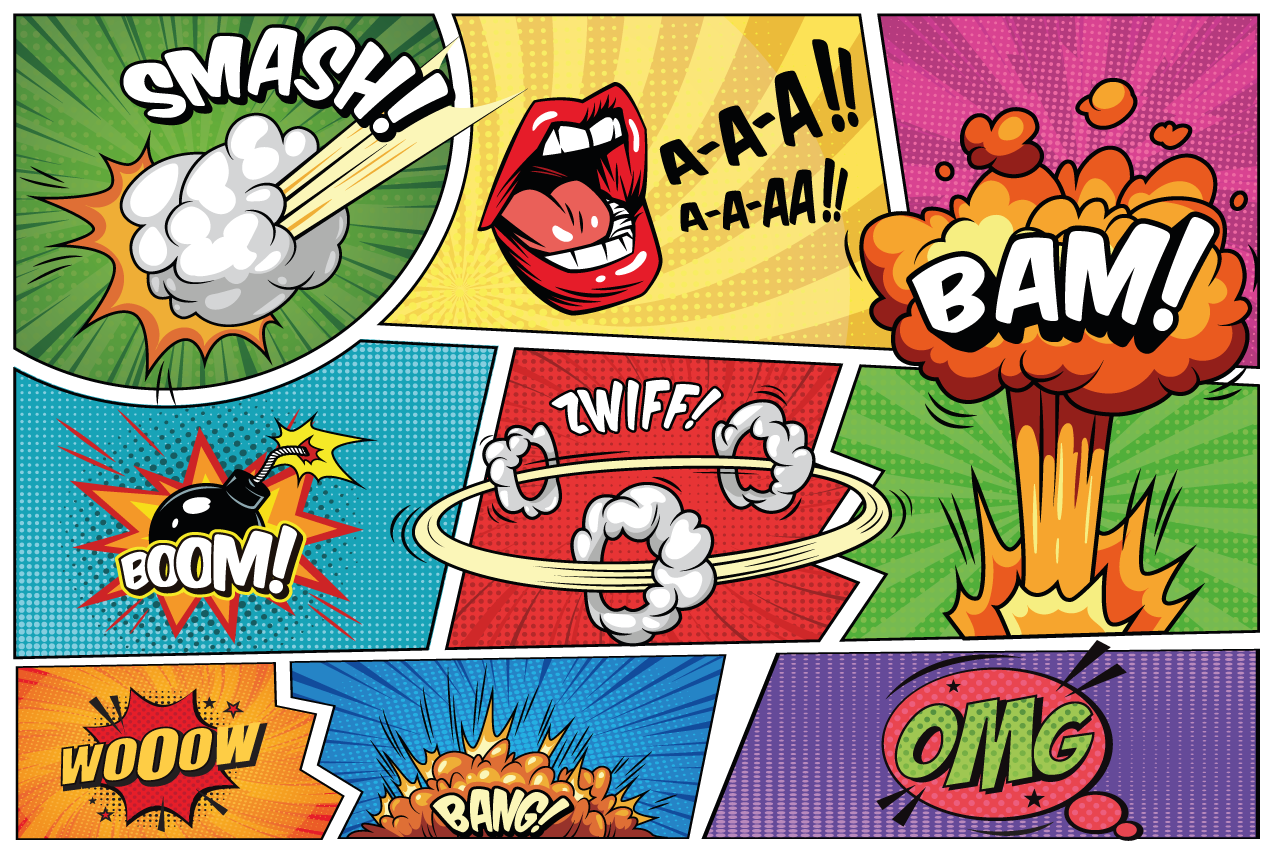 Original placemat comic speech bubbles design - TenStickers