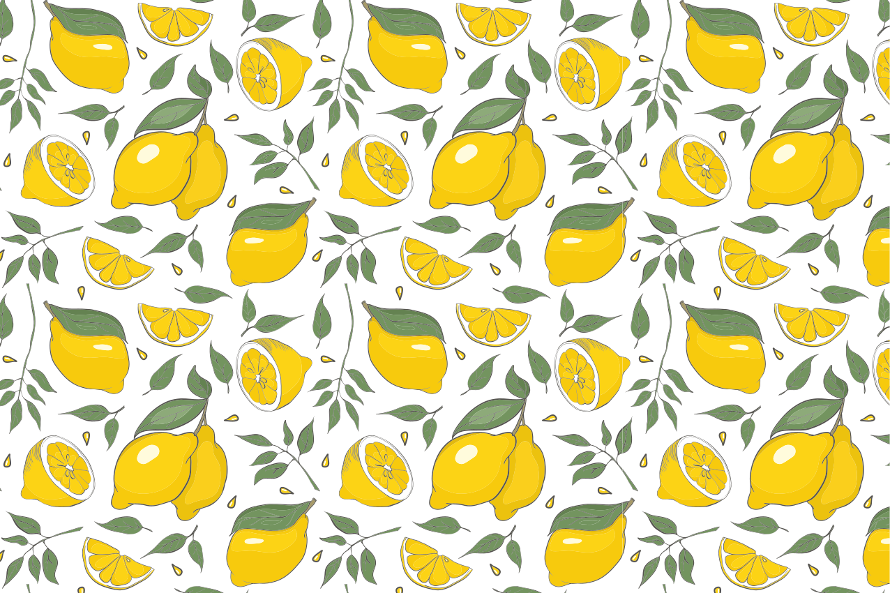 Original placemat lively lemon design - TenStickers