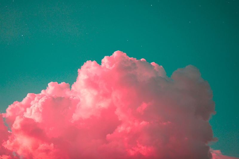 Modern placemat in pink cloud blush - TenStickers