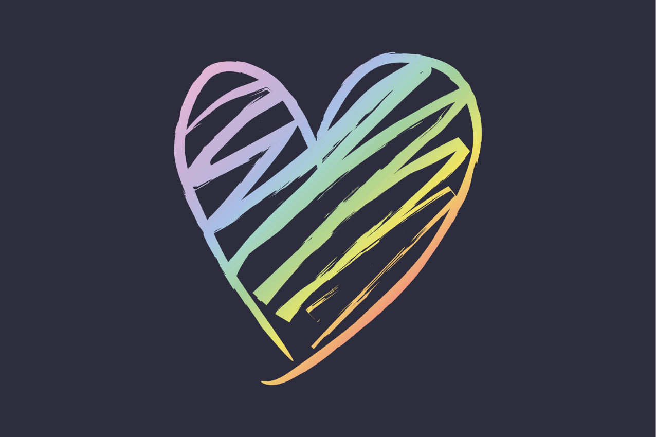 Original placemat colorful heart design - TenStickers