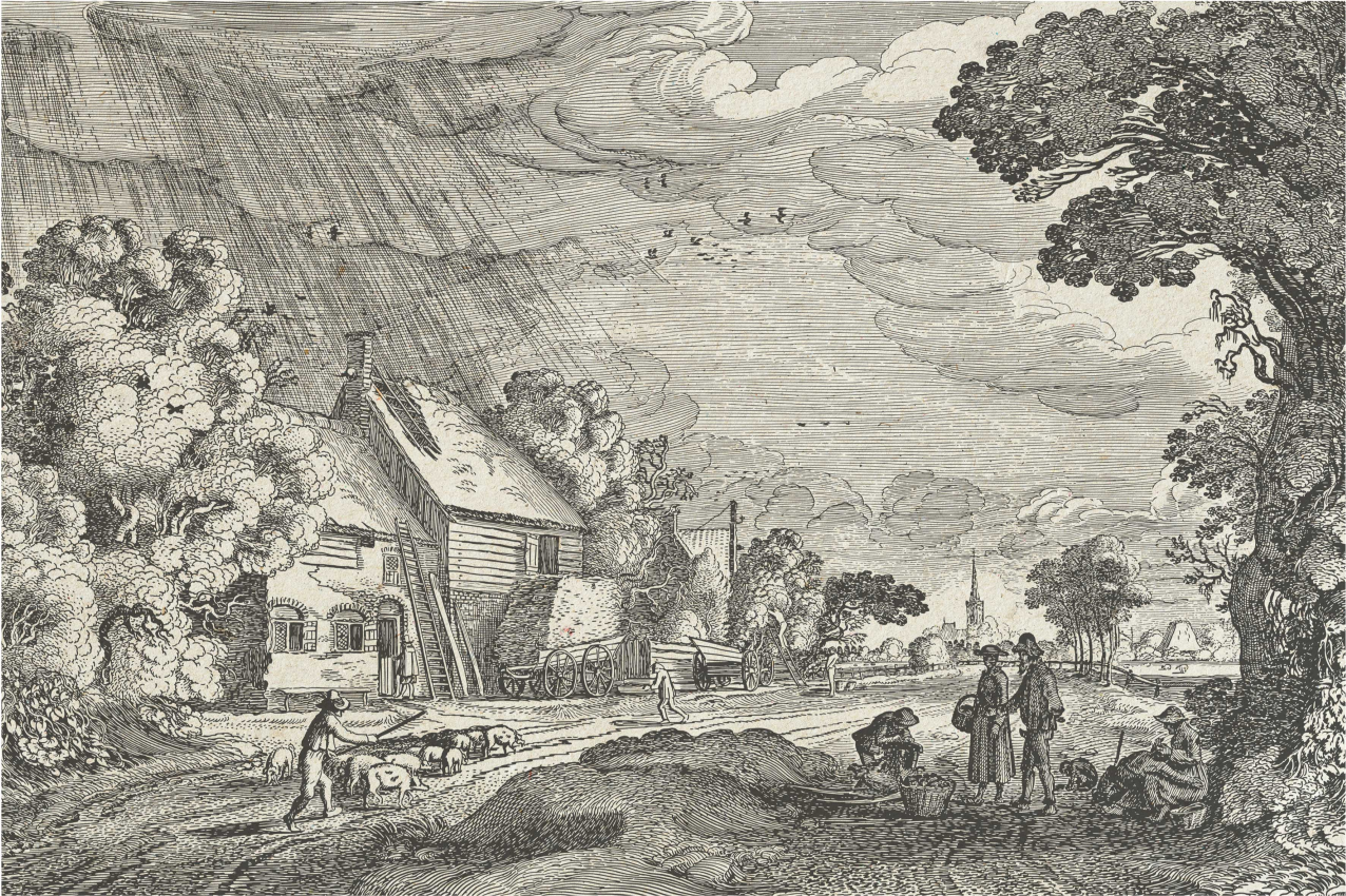 Original placemat vintage landscape scene - TenStickers