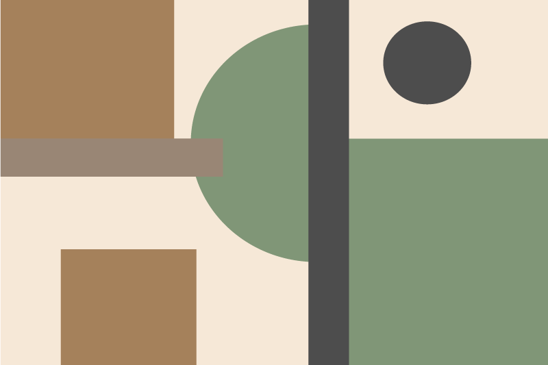 Modern placemat geometric abstract designs - TenStickers