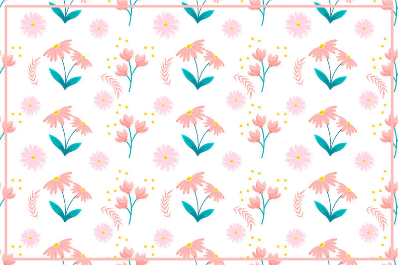 Original placemat floral patterned design - TenStickers