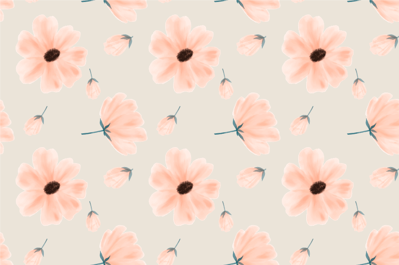 Original placemat floral inspired table setting - TenStickers
