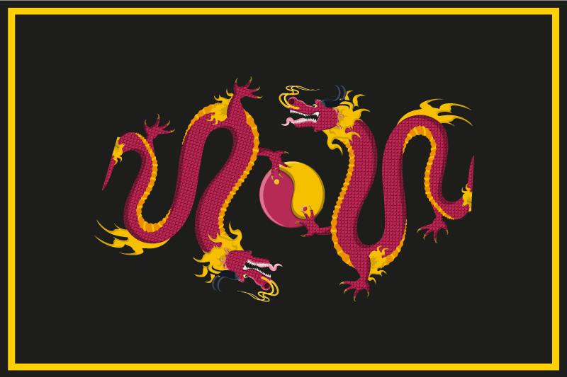 Original placemat dragon design pattern - TenStickers