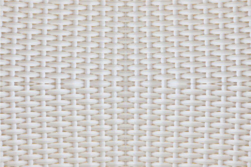 White rattan effect textured placemats - TenStickers