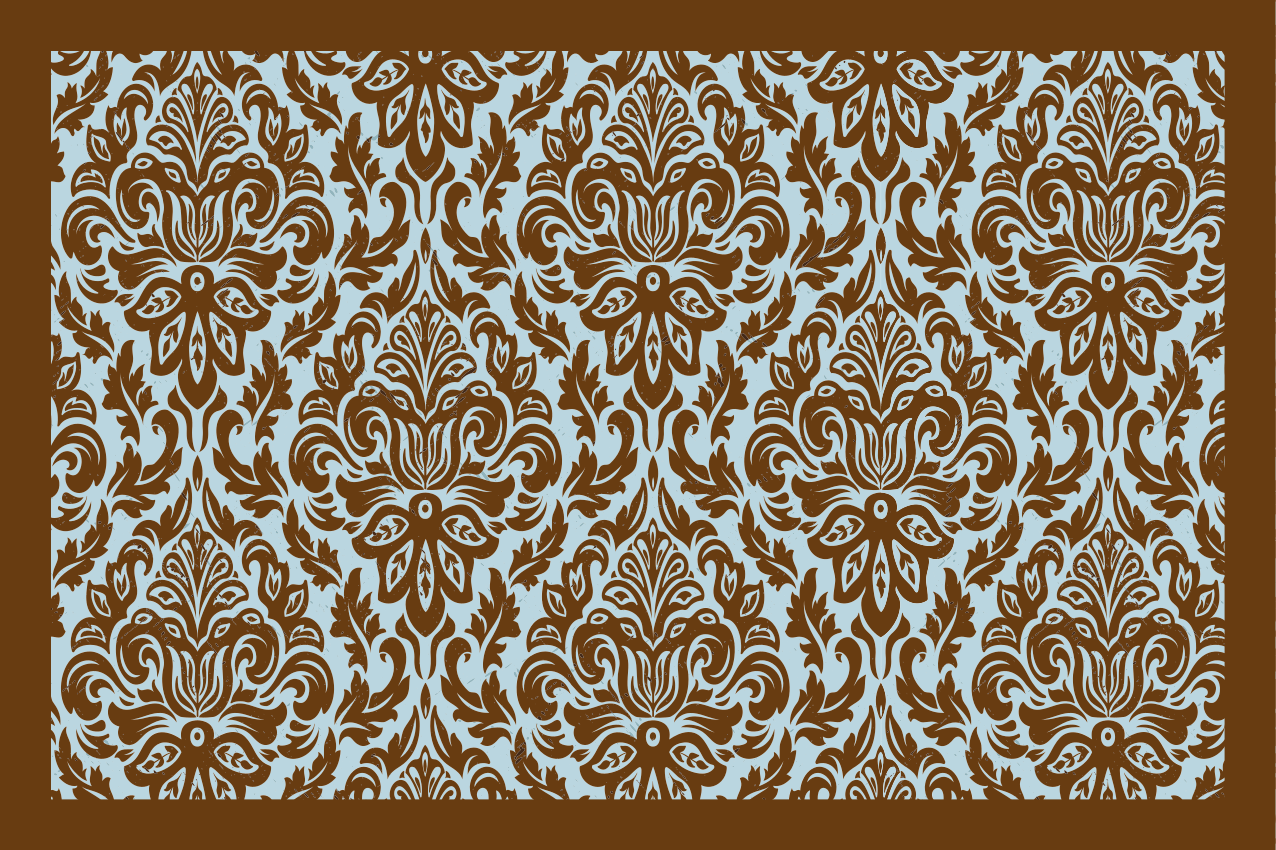 Placemat with intricate flower emblem design - TenStickers