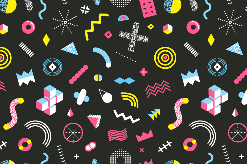 Original placemat with bright geometric shapes - TenStickers