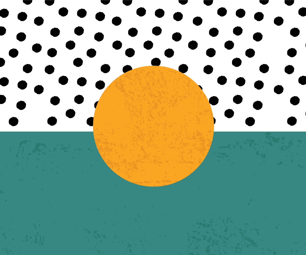 Modern placemat with bold polka dot base - TenStickers