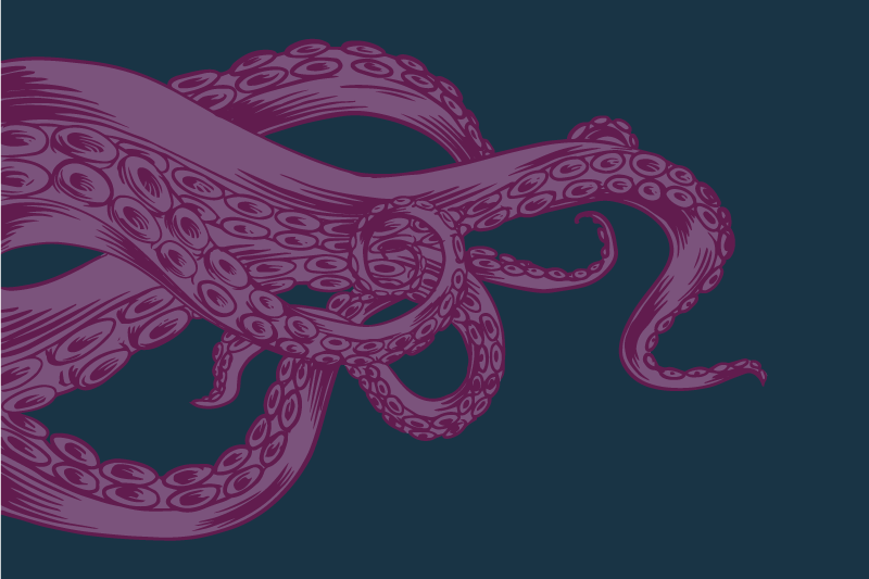 Original placemat octopus tentacle design - TenStickers
