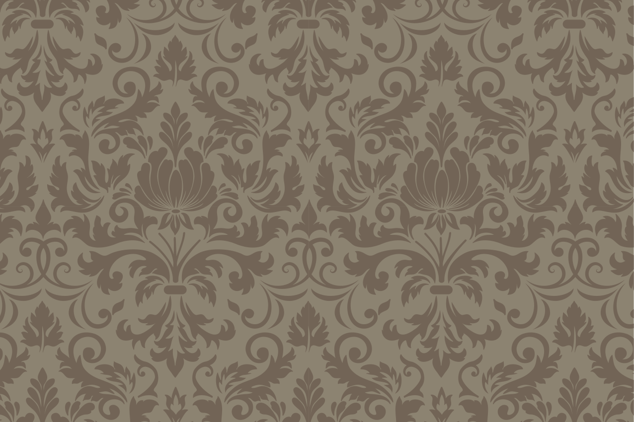 Intricate botanical design placemat - TenStickers