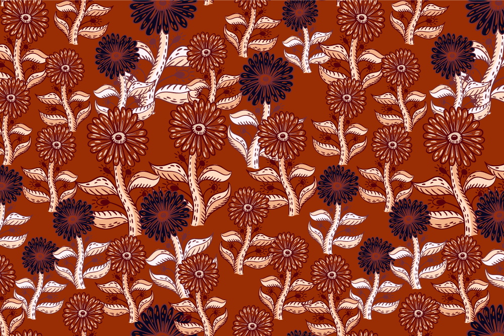 Original placemat floral design tableware - TenStickers