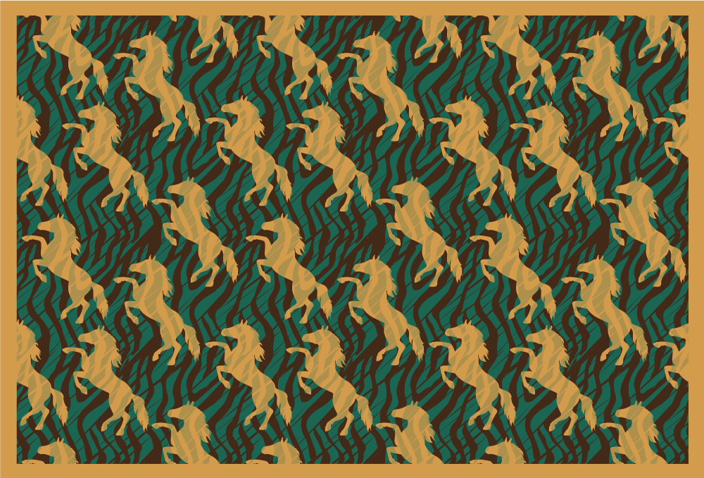 Original placemat with vibrant unicorn design - TenStickers