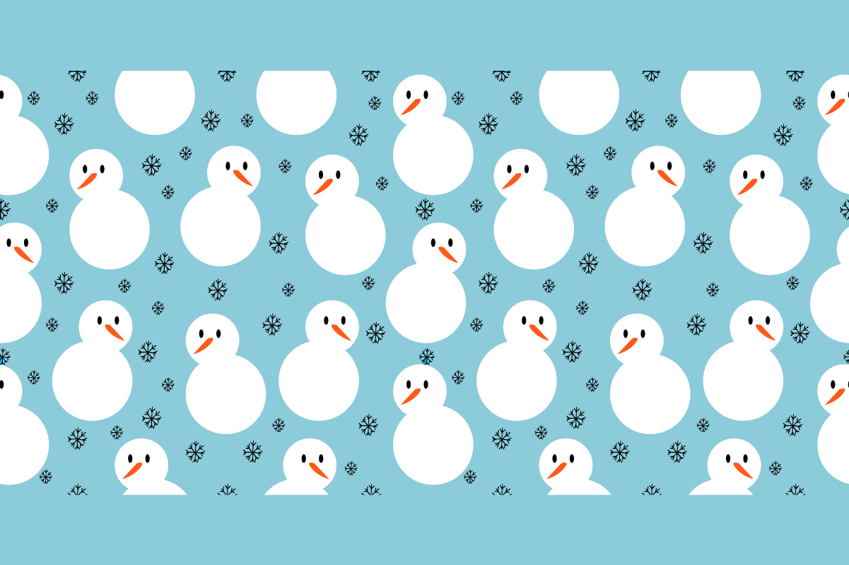 Christmas placemat snowman winter design - TenStickers